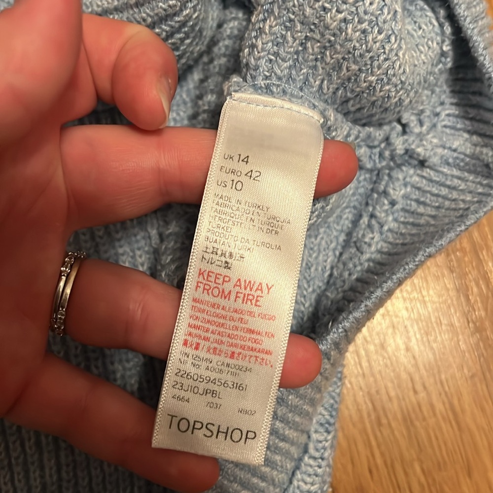 Topshop light blue Cropped sweater - Picture 5 of 9